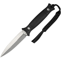 Civivi 230261 Perfrico Satin False Double Edge Dagger Fixed Blade Knife Black G10 Handles