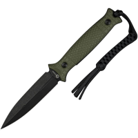 Civivi 230262 Perfrico Black Stonewash False Double Edge Dagger Fixed Blade Knife OD Green G10 Handles