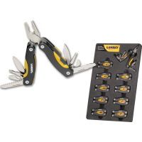 Lansky MT050 Mini Tool Display with Black and Yellow Plastic Handle