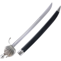 Kingston Arms 36200 Shell Guard Cutlass Sword Black Leather Handles