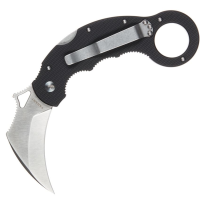 High Desert Blades TJBKB1G2 Tatani Journeyman Satin D2 Carbon Steel Karambit Knife Black G10 Handles