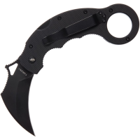 High Desert Blades TJBKBB Tatani Journeyman Black D2 Carbon Steel Karambit Knife Black G10 Handles