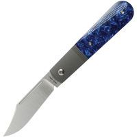 Jack Wolf 54248 Primo Jack Satin Clip Point Bolster Lock Knife Blue Kirinite Handles