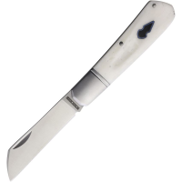 Rough Rider 2708 Satin Sheepsfoot Folding Knife White Smooth Bone Handles