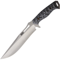 Dawson 48183 Seraphim CP Satin MagnaCut Bowie Fixed Blade Knife Black/White G10 Handles