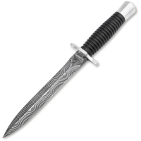 Boker 121508DAM Acht-Acht Flak Damascus Dagger Fixed Blade Knife Grenadill Wood Handles