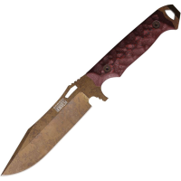 Dawson 83984 Marauder Arizona Copper MagnaCut Fixed Blade Knife Black/Red G10 Handles