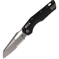 Microtech 21011APFLGTB MSI Apocalyptic Part Serrated Ram-Lok Knife Black Fluted G10 Handles