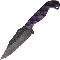 Stroup TU1PG10 TU1 Carbon Steel Fixed Blade Knife Purple G10 Handles