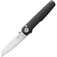 MKM-Maniago MIABK Miura Stonewash Sheepsfoot MagnaCut Button Lock Knife Black Handles