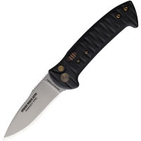 Knives Of Alaska 00914FG Auto Strike Force Bead Blast Button Lock Knife Black G10 Handles