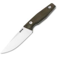 Boker 121511 AK4 Satin Carbon Steel Fixed Blade Knife Green Micarta Handles