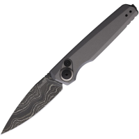 Kershaw 7551DAM Auto Launch 18 Damascus Button Lock Knife Gray Handles
