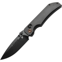 Kansept 1095V2 Eaglestrike Blackwash Crossbar Lock Knife Black Stonewash Handles