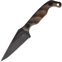Stroup MINIFDEG10 Mini Carbon Steel Fixed Blade Knife Flat Dark Earth G10 Handles