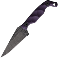Stroup MINIPG10 Mini Carbon Steel Fixed Blade Knife Purple G10 Handles