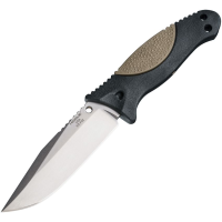 Hogue 35273 EX-F02 Tumbled A2 Clip Point Fixed Blade Knife Tan Handles