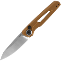 Kershaw 7550BRZ Auto Launch 11 Satin Drop Point Button Lock Knife Bronze Handles