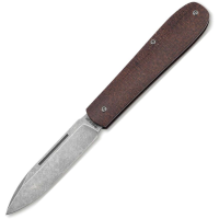 Boker 112946 Coffin Stonewash MagnaCut Spear Point Slip Joint Knife Brown Micarta Handles