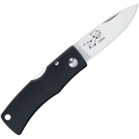 Fallkniven U2VIELMAX U2 Virgo Satin Elmax Lockback Knife Black Handles