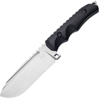Boker Plus 02BO053 Hermod 2.0 Satin D2 Carbon Steel Fixed Blade Knife Black G10 Handles