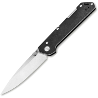 Boker 110314 Kihon Bifold Stonewash magnaCut Spear Point Lockback Knife Black Stonewash Handles