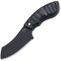 Boker Plus P02BO085 Rhino Black D2 Carbon Steel Fixed Blade Knife Black Micarta Handles