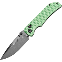 Tenable 1095V3 Eaglestrike Blackwash Spear Point Crossbar Lock Knife Green Handles