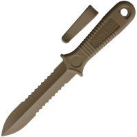 AMG Knives 5566 Long Kobe Boot Knife Flat Dark Earth Handles
