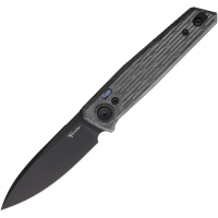 Reate 189 PL-6 Black Spear Point Pivot Lock Knife Black Micarta Handles
