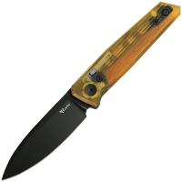 Reate 190 PL-6 Black Spear Point Pivot Lock Knife Ultem Handles