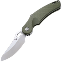 Diafire 105402 Xpoise Satin Race Lock Knife Green Titanium Handles