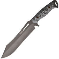 Dawson 47612 Dominion Midnight MagnaCut Fixed Blade Knife Black/White G10 Handles