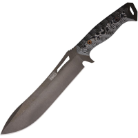 Dawson 60738 Archangel Midnight MagnaCut Fixed Blade Knife Black/Gray G10 Handles