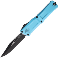 Microtech 11461TQ Auto Combat Troodon Gen III Two-Tone Bowie OTF Knife Turquoise Aluminum Handles