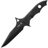 TOPS ABKO01 Abaniko Black Carbon Steel Fixed Blade Knife Black G10 Handles