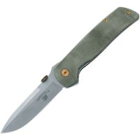 FOX ATCOG01MOD ATCF Origanal Gangster Stonewash MagnaCut Linerlock Knife OD Green Micarta Handles