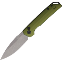 Kershaw 7038OL Auto Launch Stonewash MagnaCut Spear Point OTF Knife Iridium Olive Handles