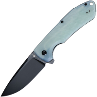 Saffire A111503 Aria Assist Open Black Drop Point Linerlock Knife Jade G10 Handles