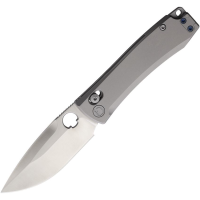 Daggerr F72MDSG Nightmare Small Satin MagnaCut Drop Point X-Lock Knife Gray Titanium Handles