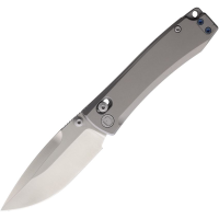 Daggerr F72MTSG Nightmare Small Satin MagnaCut Drop Point X-Lock Knife Gray Titanium Handles