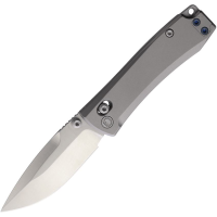 Daggerr F72MRTSG Nightmare Small Satin MagnaCut Drop Point X-Lock Knife Gray Titanium Handles