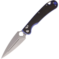 Daggerr 1CFBLBBX Arrow Stonewash Dagger CrossBar Lock Knife Black/Blue Handles