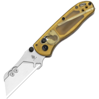 Kizer 3619JA4 Drop Bear Utility Clutch Lock Knife Amber PEI Handles