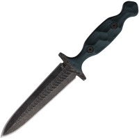 Stroup HGBDAGGER Heritage Acid Wash Carbon Steel Double Edge Dagger Knife Green G10 Handles