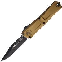 Microtech 11461TA Auto Combat Troodon SE Gen III two-Tone Bowie OTF Knife Tan Handles