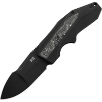 We 240441 Coral Black Stonewash Framelock Knife Black Titanium/Aluminum Foil Carbon Fiber Handles