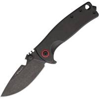 DPx HSF052 HEST Urban Black Stonewash Drop Point Framelock Knife Black Stonewash Handles