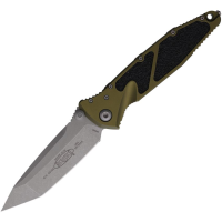 Microtech 16110APOD Socom Elite Apocalyptic Tanto Linerlock Knife OD Green/Black Traction Handles