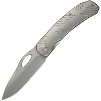 We 23096B1 Inmate Stonewash Framelock Knife Gray Titanium Handles